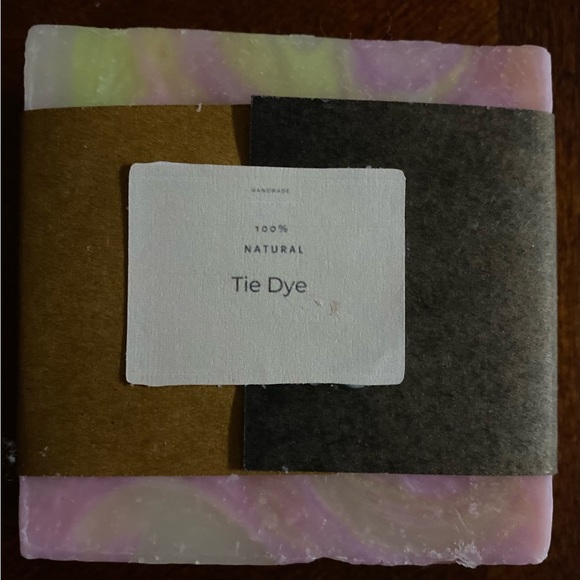 Pink and Green Body Handmade Natural Soaps - Tie Dye - Picture 3 of 4